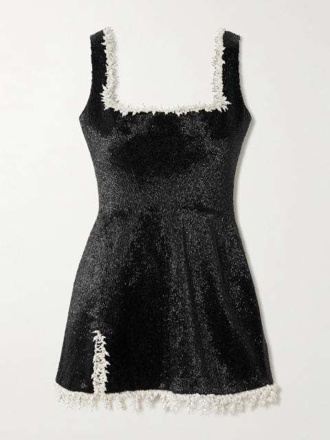 Margot Embellished Satin Mini Dress