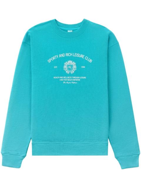 slogan-print crew-neck sweatshirt