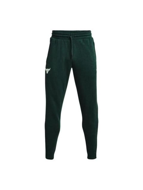 Under Armour Project Rock Charged Cotton Fleece Pants 'Green' 1357203-384