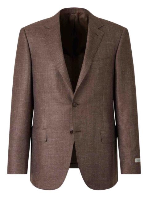 notched-lapel single-breasted blazer