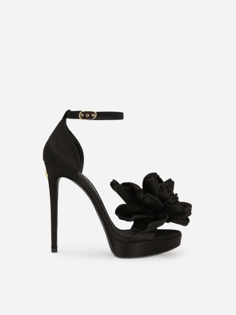 Satin platform sandals
