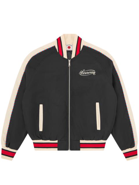 RUNNING DOG SATIN BOMBER JACKET