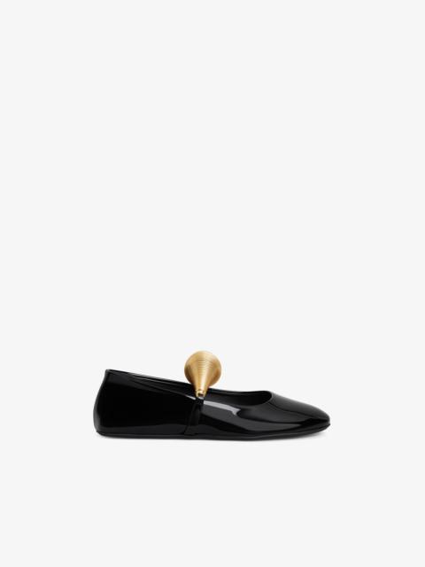 JEWEL BALLET FLATS IN PATENT LEATHER