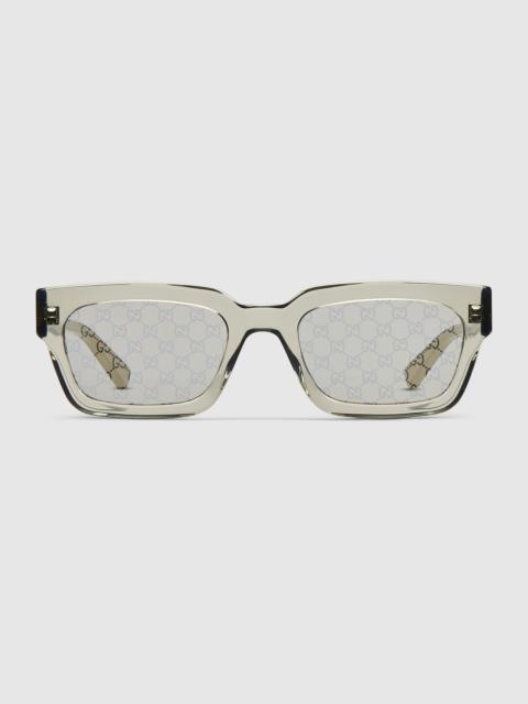 Rectangular frame sunglasses