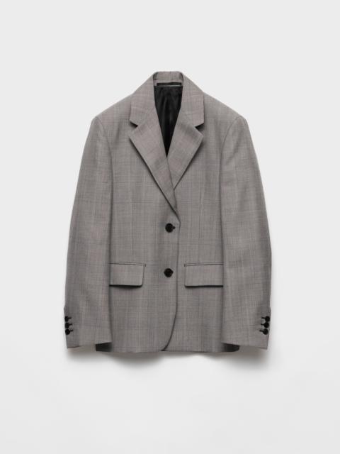 Single-breasted checked grisaille jacket