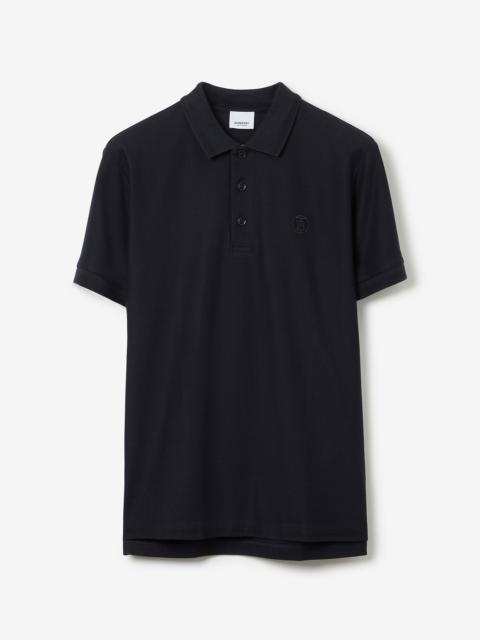 Monogram Motif Cotton Piqué Polo Shirt