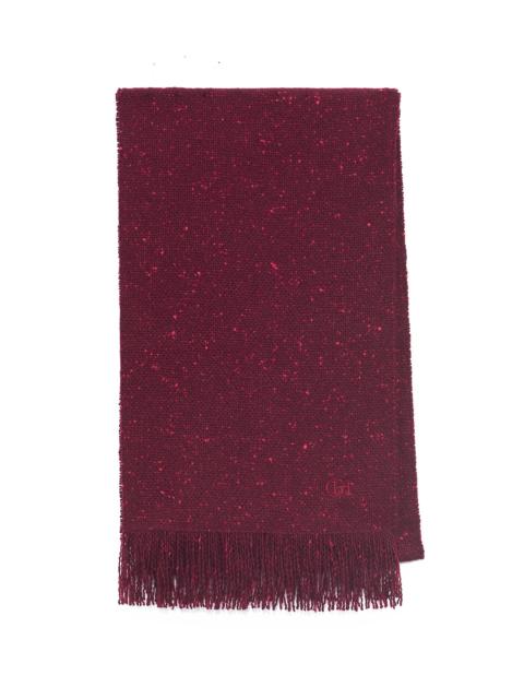 Illumina Fringe Scarf in Bordeaux Speckled Cashmere