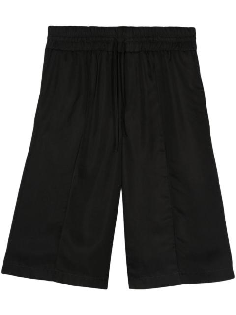 pressed-crease twill shorts