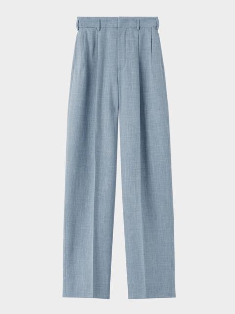 Hector Linen-Wool Straight-Leg Trousers