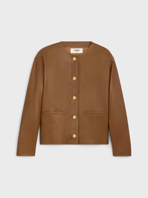 CELINE jacket with pure collar in soft lambskin | REVERSIBLE