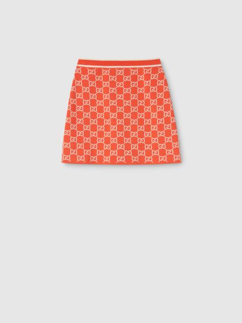 GG fine cotton jacquard skirt