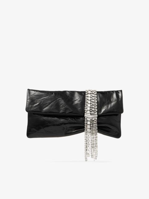 Zandra
Black Vintage Metallic Leather Clutch Bag