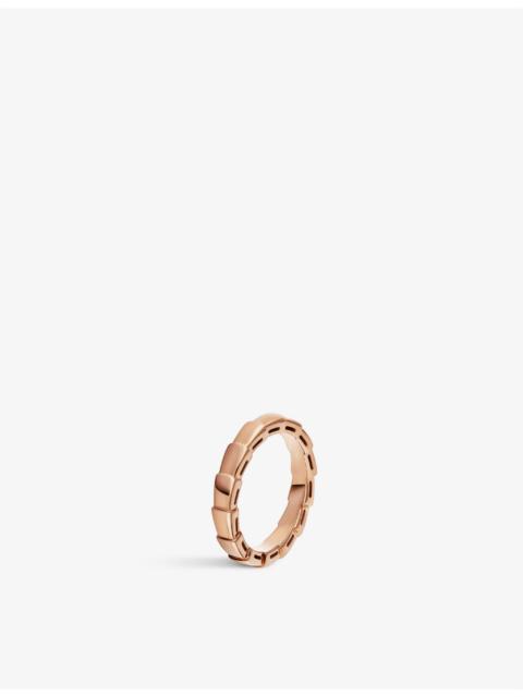 Serpenti Viper 18ct rose-gold wedding band