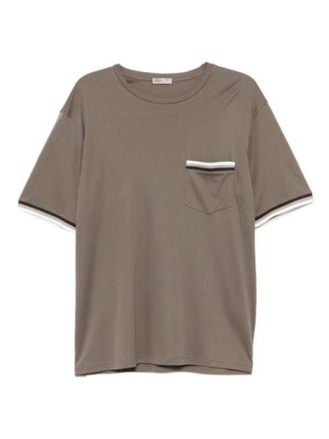 tipped short-sleeves T-shirt