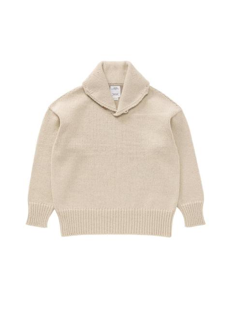 MONTE SHAWL COLLAR KNIT IVORY