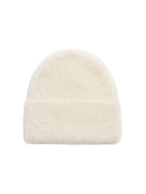 Alpaca-Blend Knit Beanie white