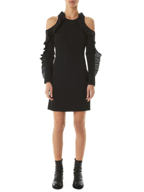 Open-Shoulder Ruffled Dress