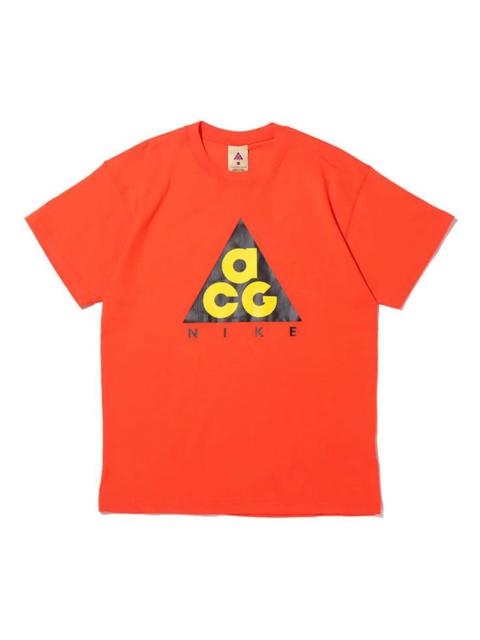 Men's Nike ACG Printing Short Sleeve Red T-Shirt CV1533-634