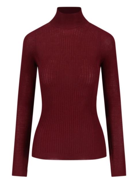 ribbed turtleneck sweater