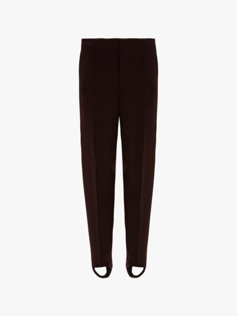 Slim Sculptural Trouser In Deep Mahogany