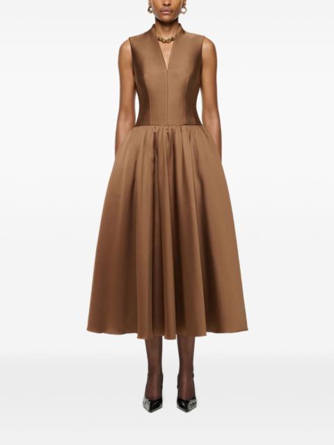 taffeta-texture midi dress