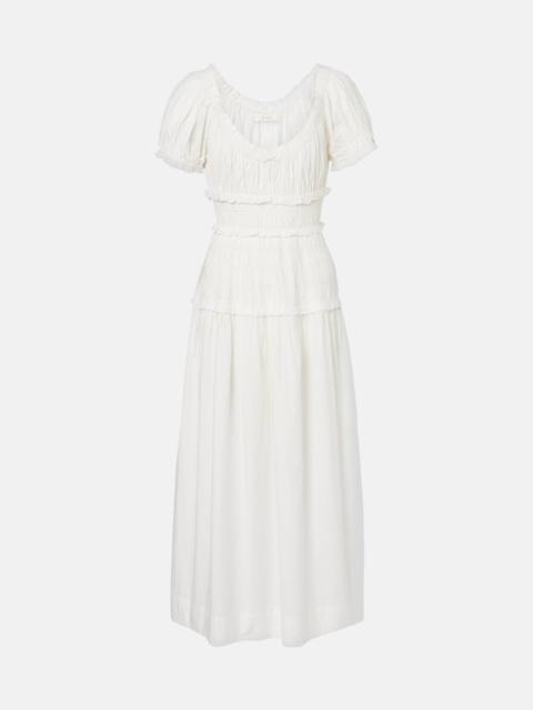 Leanne cotton poplin midi dress