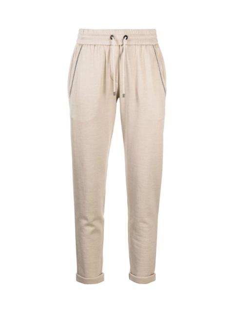 Cotton and silk blend trousers