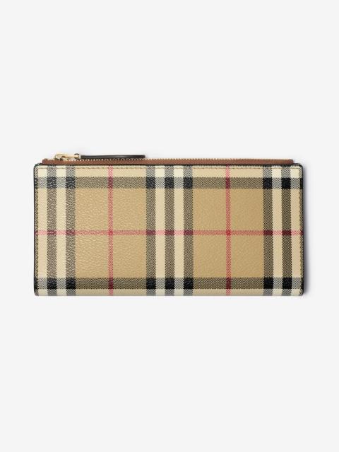 Large Check Bifold Wallet