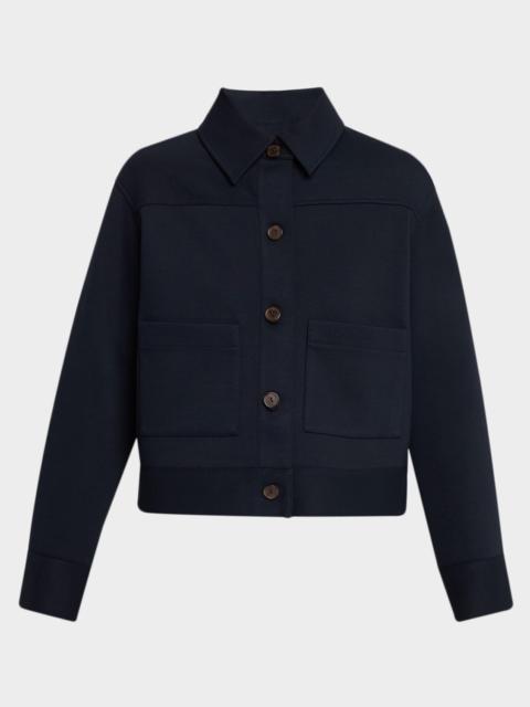 Cropped Patch Pocket Jacket