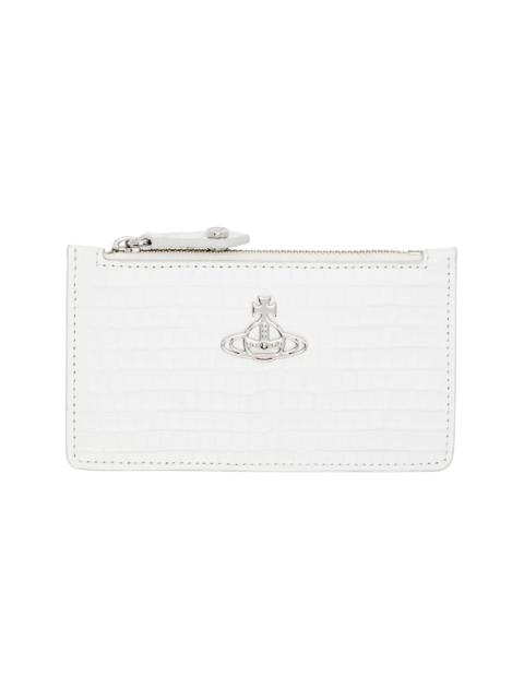 White Slim Long Card Holder