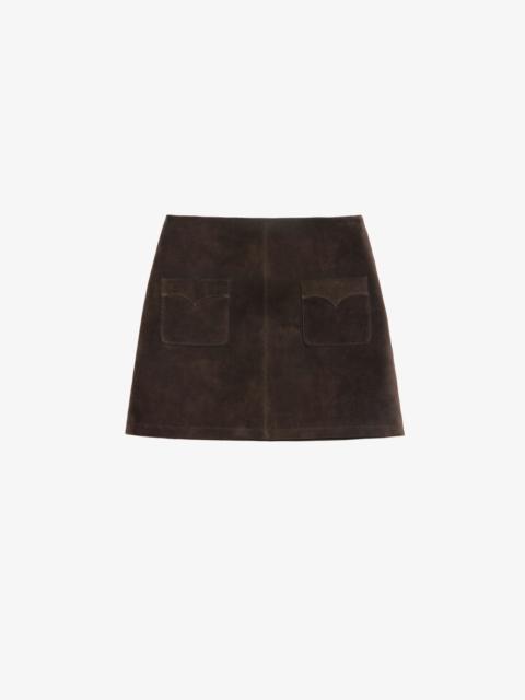 Jaime Suede Leather Skirt