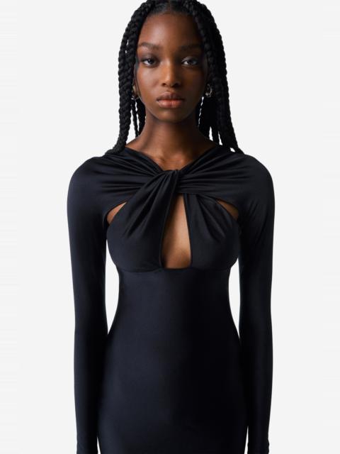 Twisted Cut-Out Jersey Dress