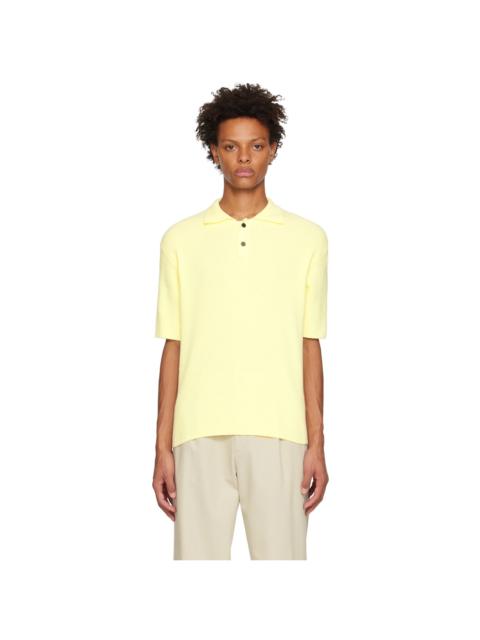 Yellow Ribbed Polo