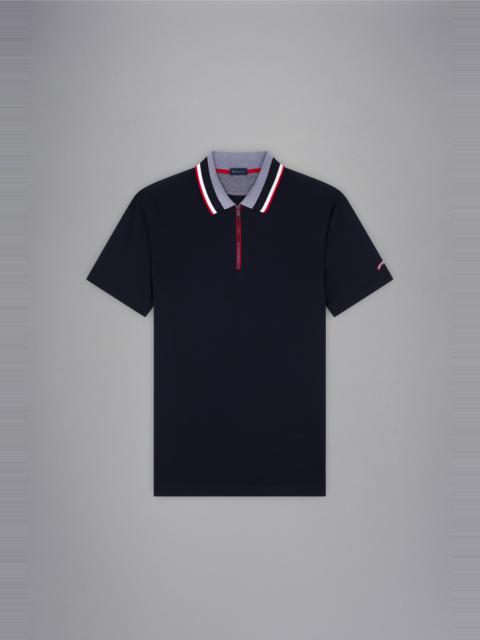 COTTON PIQUE POLO SHIRT WITH REFLEX PRINT