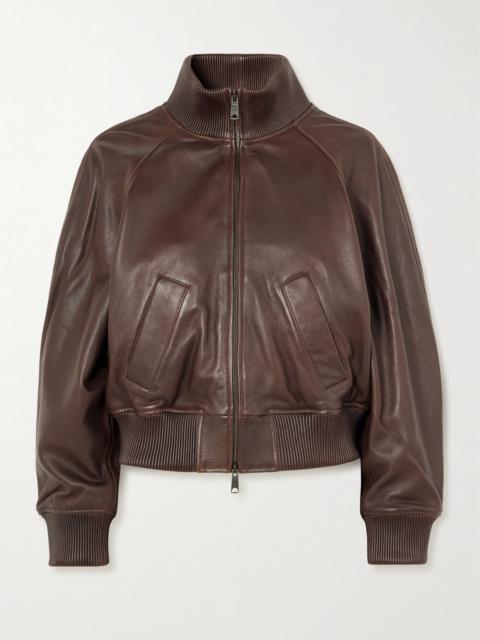 Leather Bomber Jacket