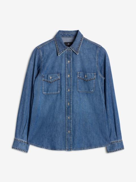 Denim Western Shirt in Street Wise