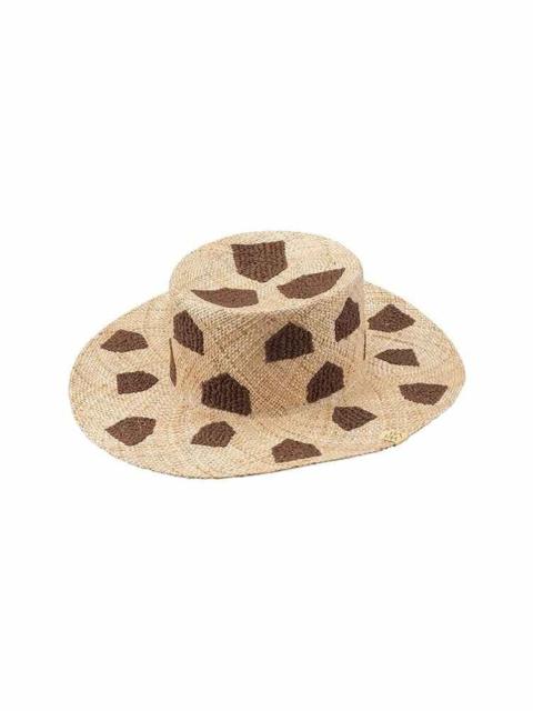 STRAW BOATER HAT W