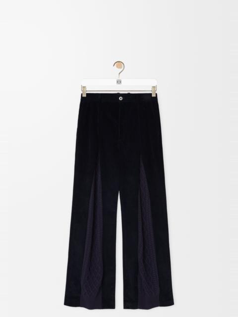 Hybrid trousers in cotton and wool
