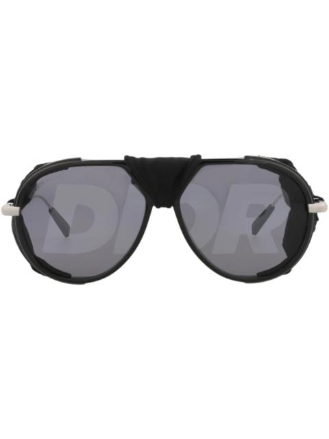 Dior Aviator-Frame Acetate Sunglasses Black Black Smoke (DM40092I-57-01C)