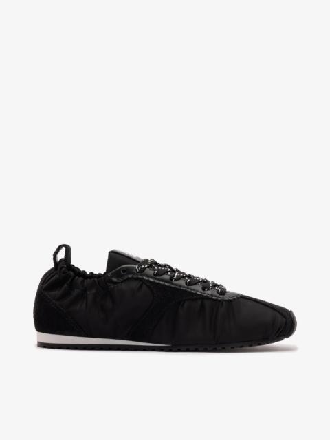 Stella Lite Sneaker In Black Nylon and Suede