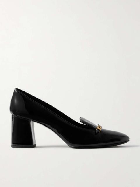 Elio embellished patent-leather pumps