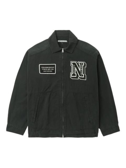 logo-patch zip-fastening jacket