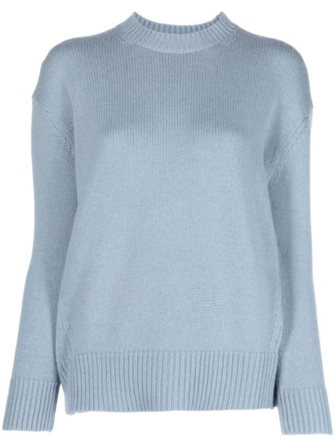 round-neck wool-blend jumper