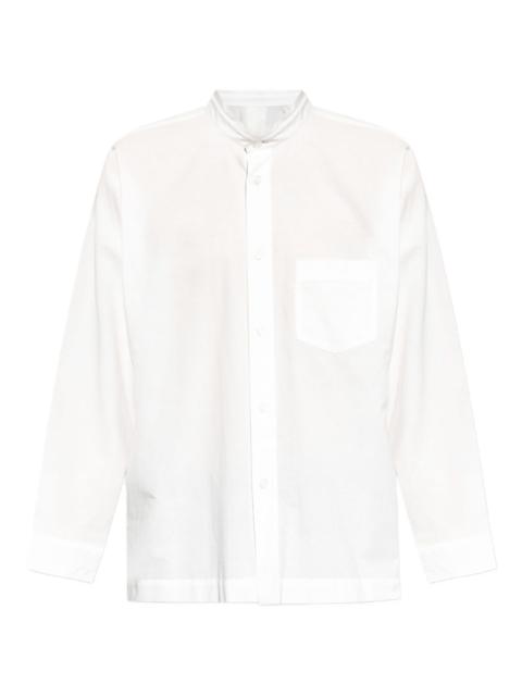 mandarin-collar pocket shirt