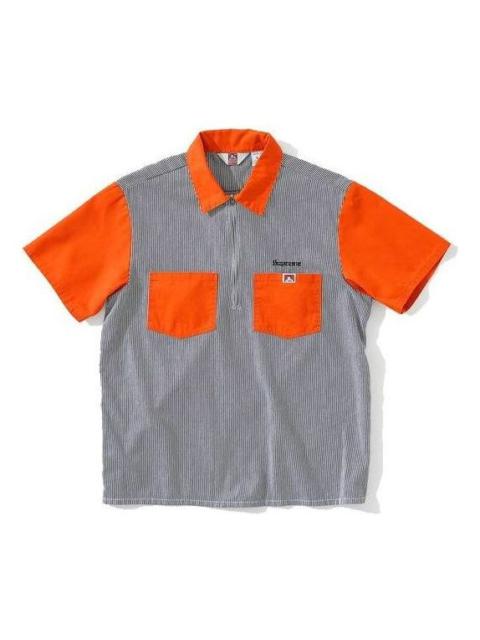 Supreme Ben Davis Half Zip Work Shirt 'Hickory Stripe' SUP-FW19-398