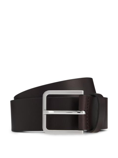 LOGO-TIP BELT IN LEATHER