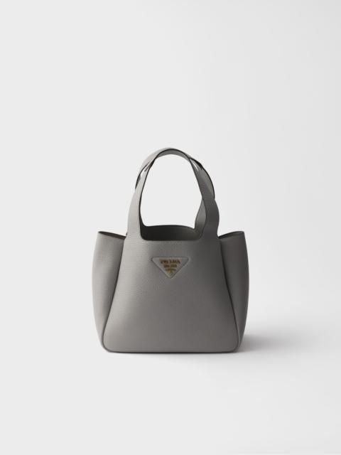 Small leather tote bag