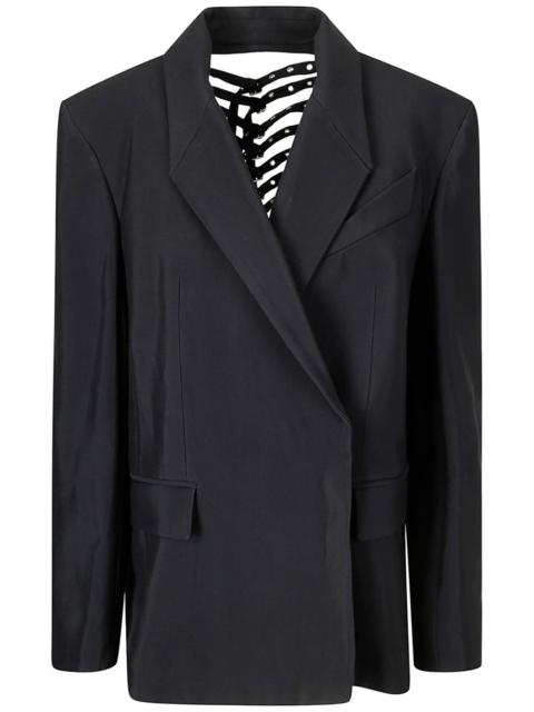 buckled blazer
