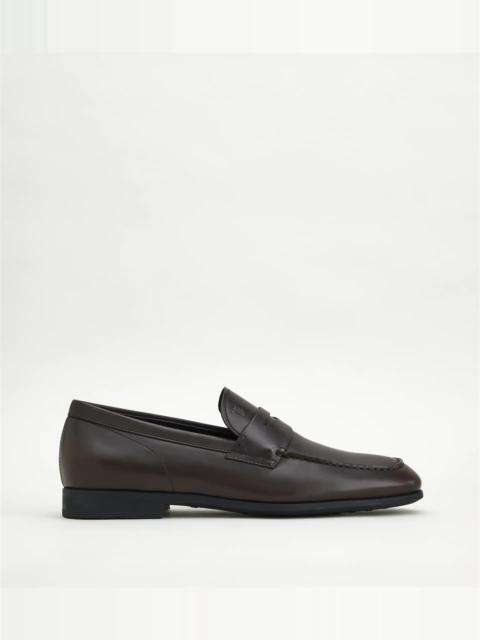 LOAFERS IN LEATHER - BROWN