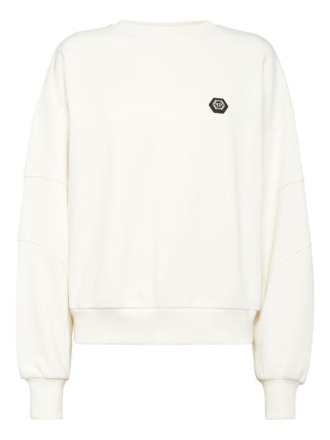 logo round neck sweatshirt